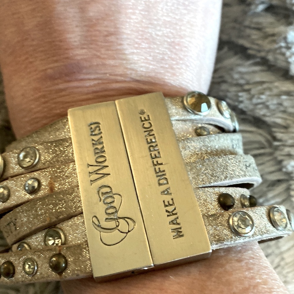 Jeweled 6 strand bracelet in one! Live in Unity ~ Freedom ~ Accept Diversity!